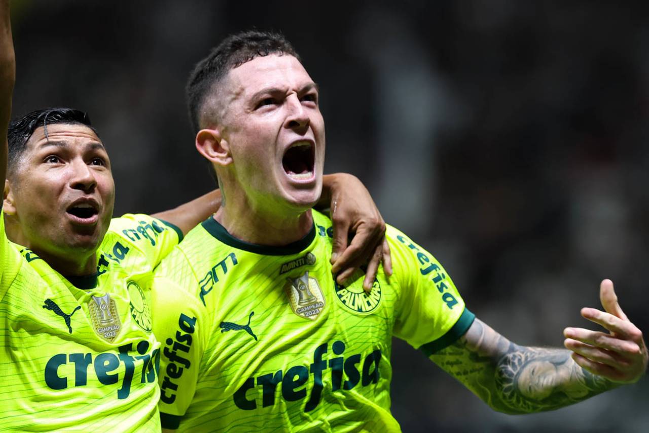 Aníbal abriu o placar contra o Galo. Foto: Cesar Greco/Palmeiras