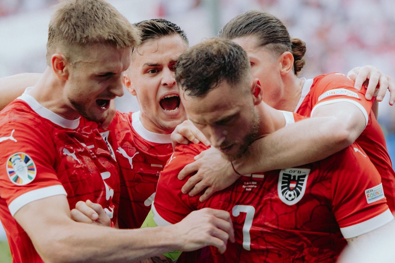 Áustria venceu a Polônia pela Eurocopa (Foto: Reprodução)