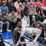 O Boston Celtics está a um passo da conquista da NBA. Foto: Reprodução/X