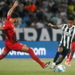 O Botafogo arrancou o empate no último minuto de partida. Foto: Vitor Silva/Botafogo