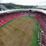 Estádio do Internacional foi atingido por enchentes no RS (Foto: Reprodução)