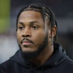 Josh Jacobs atua na NFL pelo Green Bay Packers (Foto: Ethan Miller/Getty Images via AFP)