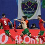 Felipe Conceição marcou o gol da vitória de Portugal. Foto: ADRIAN DENNIS/AFP