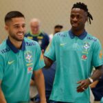 Vinicius Jr se apresentou nesta quarta-feira (5). Foto: Rafael Ribeiro/CBF