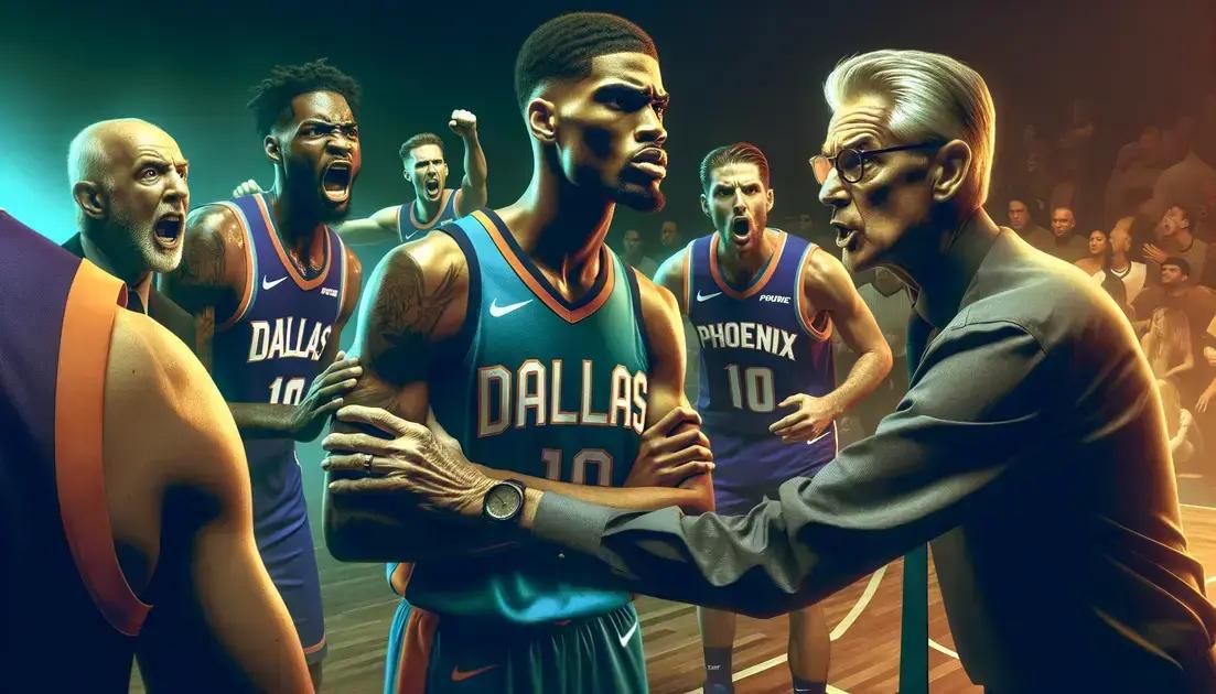 O que Durant e técnico dos Mavs disseram após pancadaria na NBA