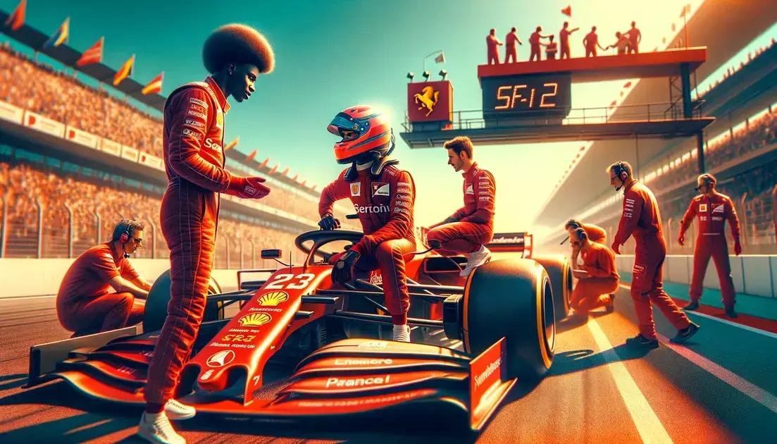 Ferrari e seus dois objetivos nos testes de Hamilton e Leclerc