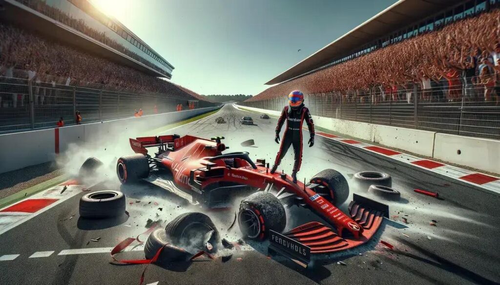 Hamilton sofre acidente com Ferrari em teste na Espanha