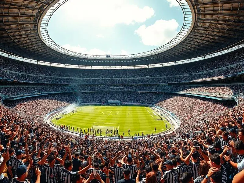 Estádio do Corinthians cheio de torcedores, conectados pelo 5G.