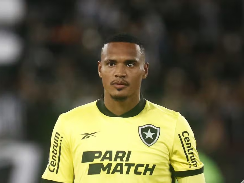 Goleiro John do Botafogo em jogo da Libertadores no Estádio Nilton Santos.