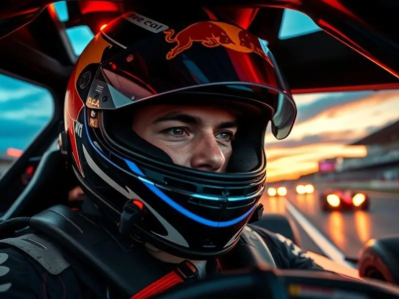 Cockpit da Red Bull na largada da corrida.