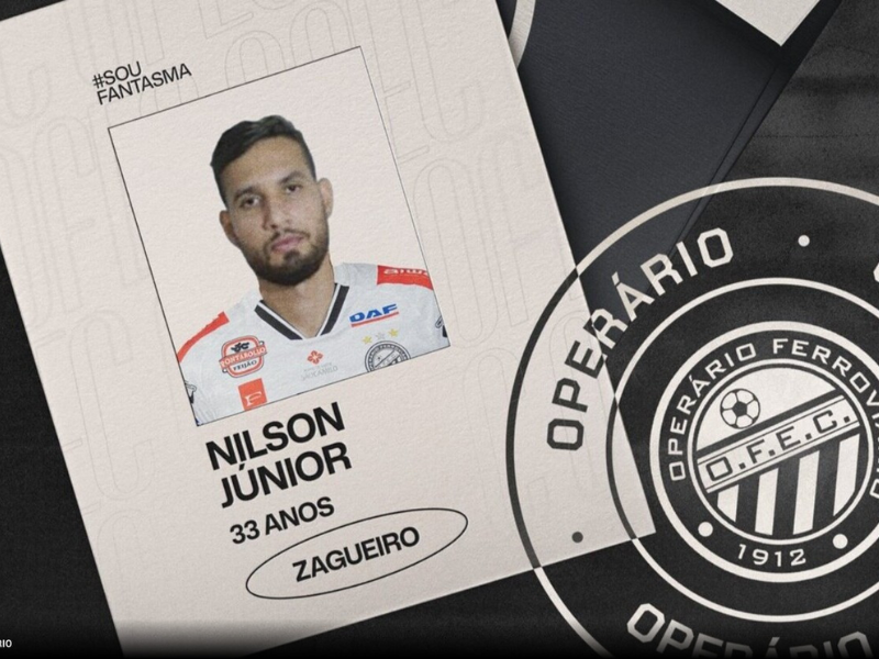 Zagueiro do Operário Ferroviário em treino intenso no estádio Germano Krüger.