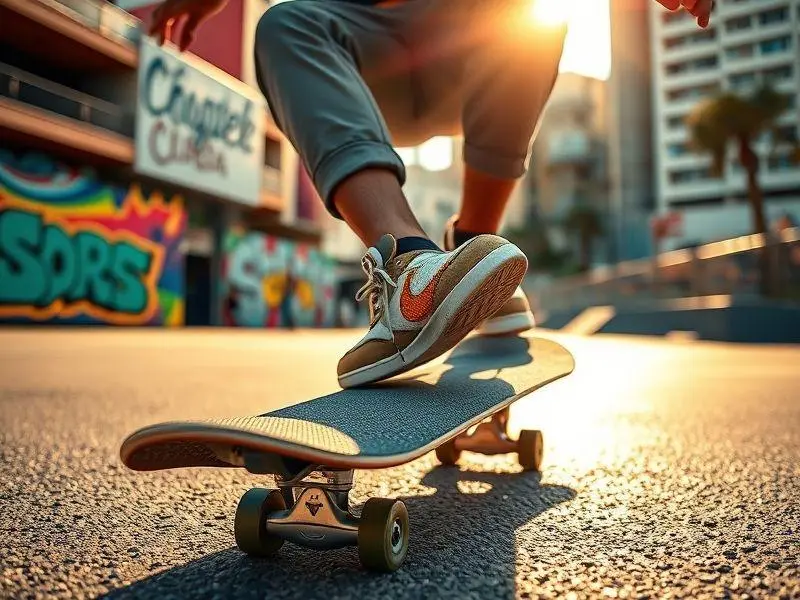 Skatista realizando manobra radical no Super Crown em São Paulo.