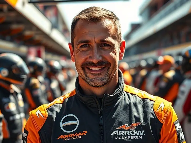 Tony Kanaan, chefe de equipe da Arrow McLaren, no pit lane.