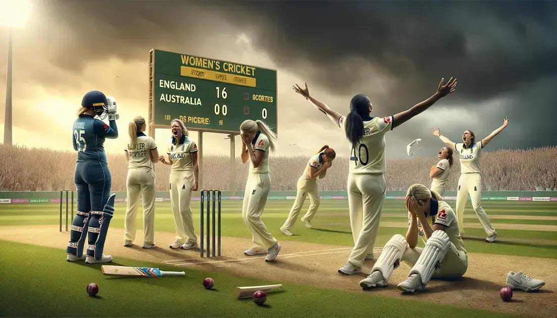 Women’s Ashes: Inglaterra sofre derrota histórica de 16-0