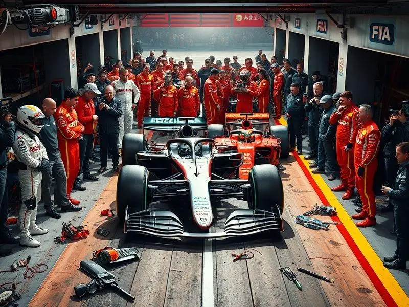 Cena dramática da desclassificação de Hamilton e Leclerc no GP da China.