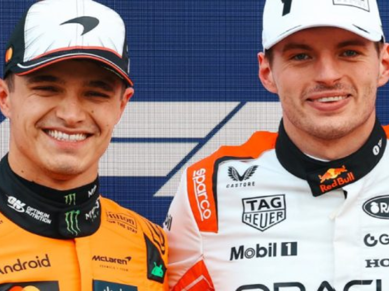 Lando Norris no cockpit durante o Grande Prêmio do Bahrein.