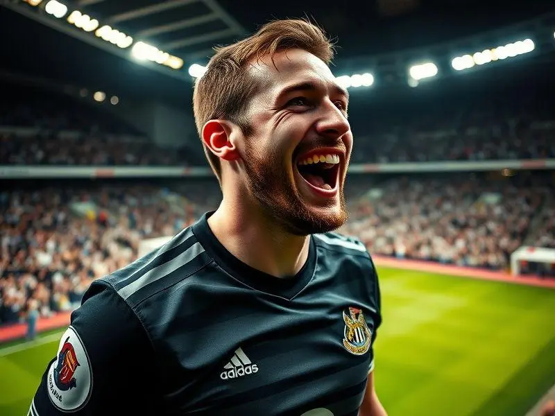 Paul Dummett celebra sua renovação de contrato com o Newcastle United.