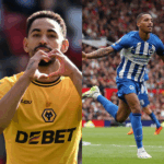 Matheus Cunha e João Pedro representando o Brasil na Premier League.