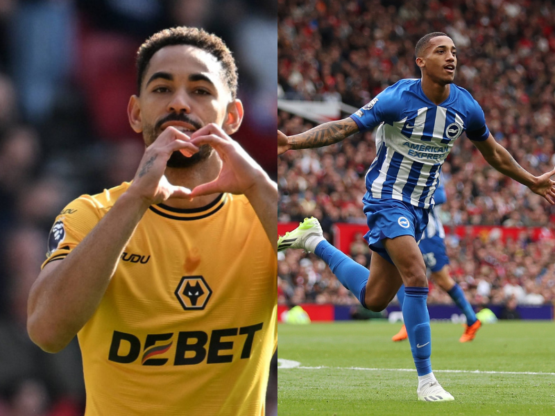 Matheus Cunha e João Pedro representando o Brasil na Premier League.