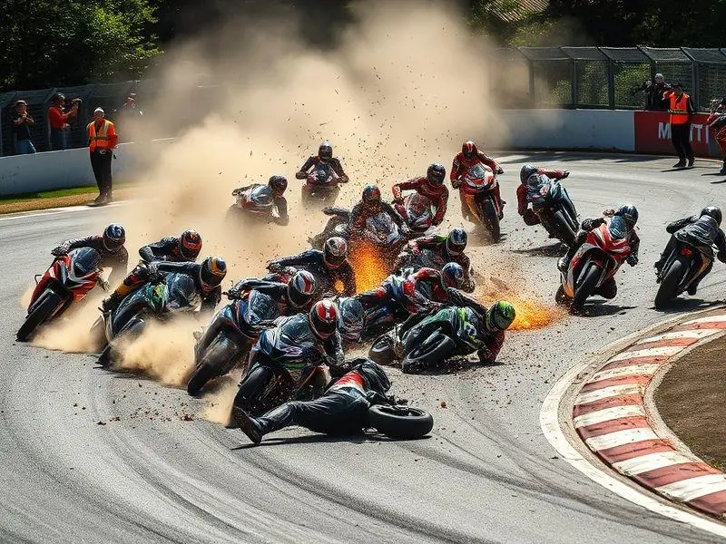 Acidente grave na Superbike Britânica com múltiplas motos envolvidas