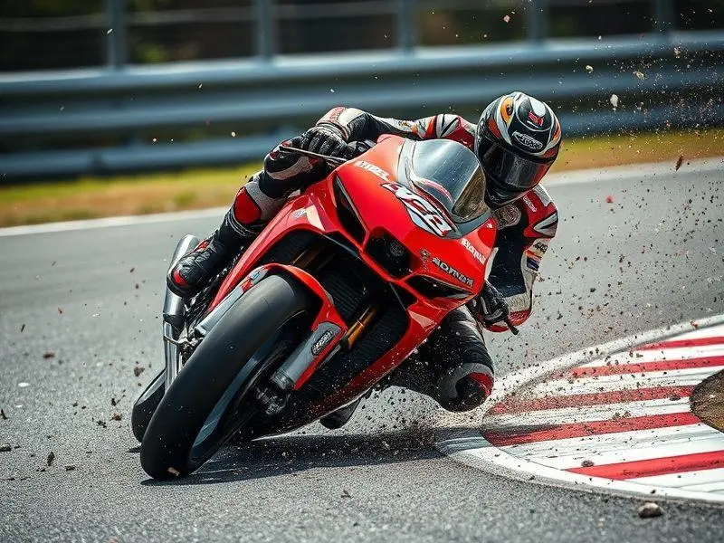 Imagem do acidente de Luca Marini durante um treino de MotoGP no Japão.