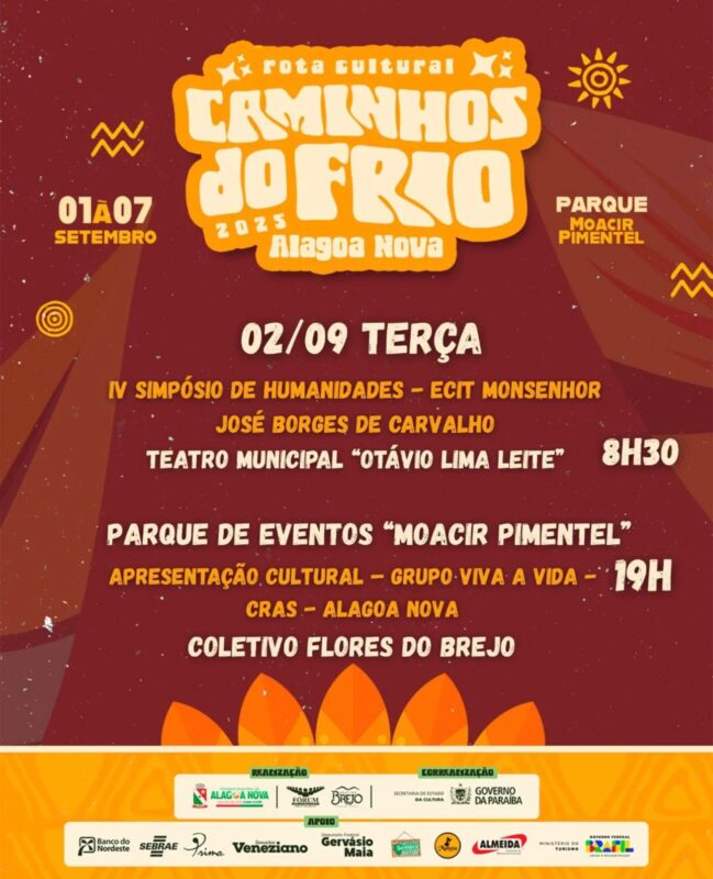 Caminhos do Frio em Alagoa Nova: programação completa e shows confirmados