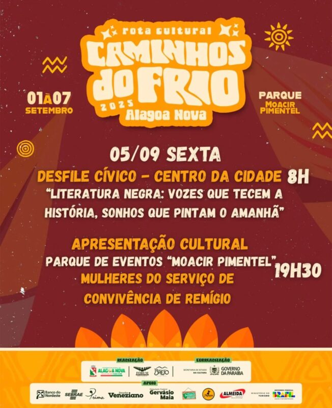 Caminhos do Frio em Alagoa Nova: programação completa e shows confirmados