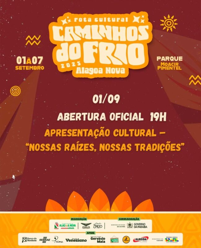 Caminhos do Frio em Alagoa Nova: programação completa e shows confirmados