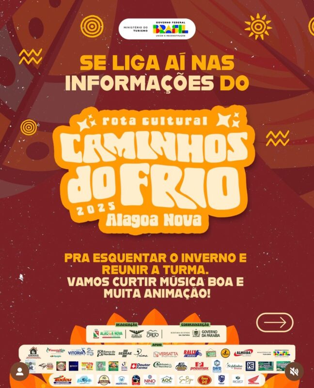 Caminhos do Frio em Alagoa Nova: programação completa e shows confirmados
